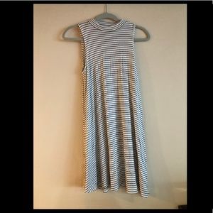 White n black stripped flowy dress